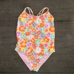Roxy Kids Floral One-Piece Swimsuit - Multicolor